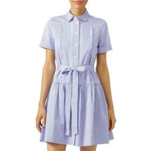 Kate Spade Blue and White Striped Shirt Dress